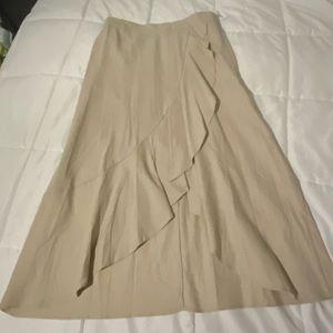 Dress barn high-low linen blend skirt